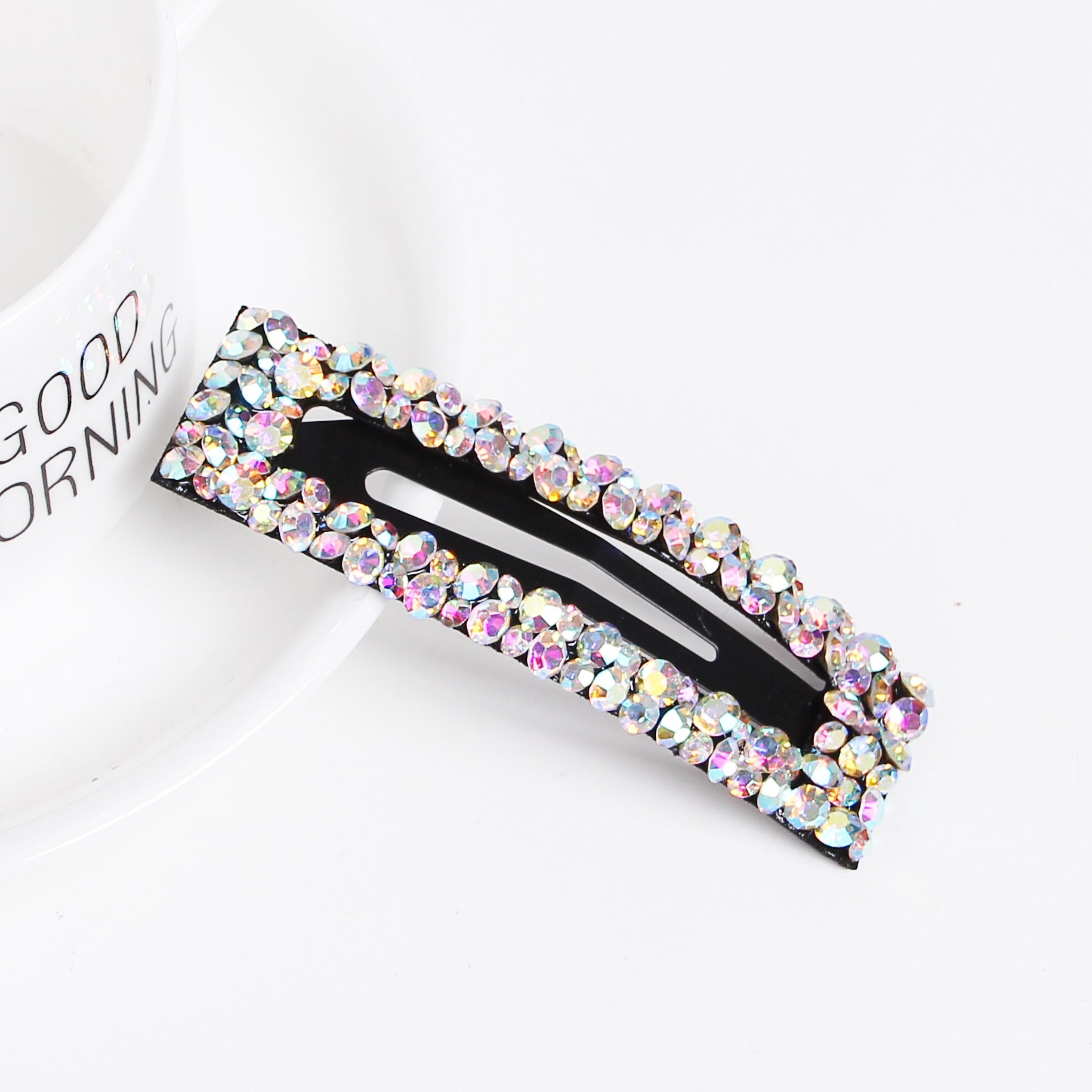 Diamond Colorful Crystals Rectangular BB Clip Break Hair Side Bang Clip