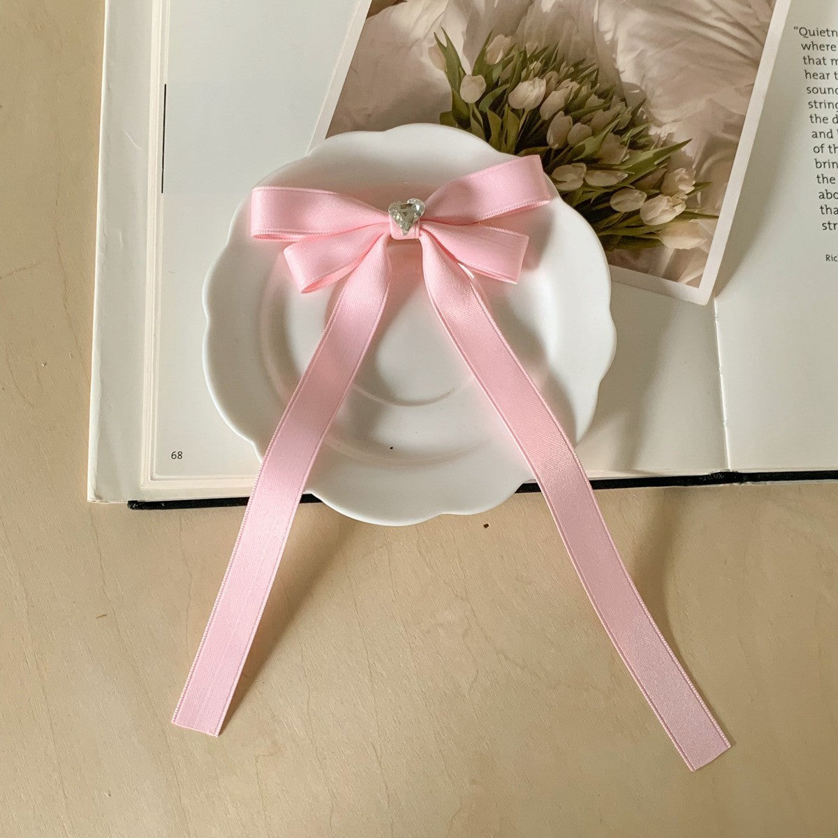 Female Sweet Desire Mesh Bow Hair Clip