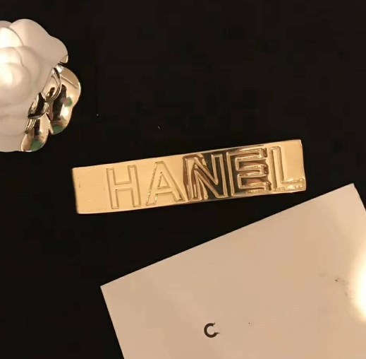 Metal Letter Gold Hair Clip