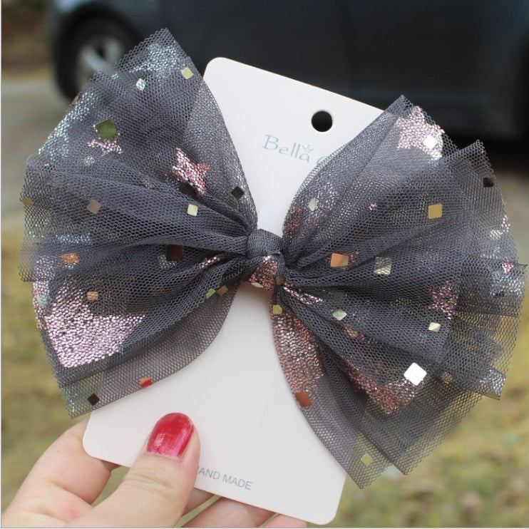 Korean Yarn Big Bow Hair Clip