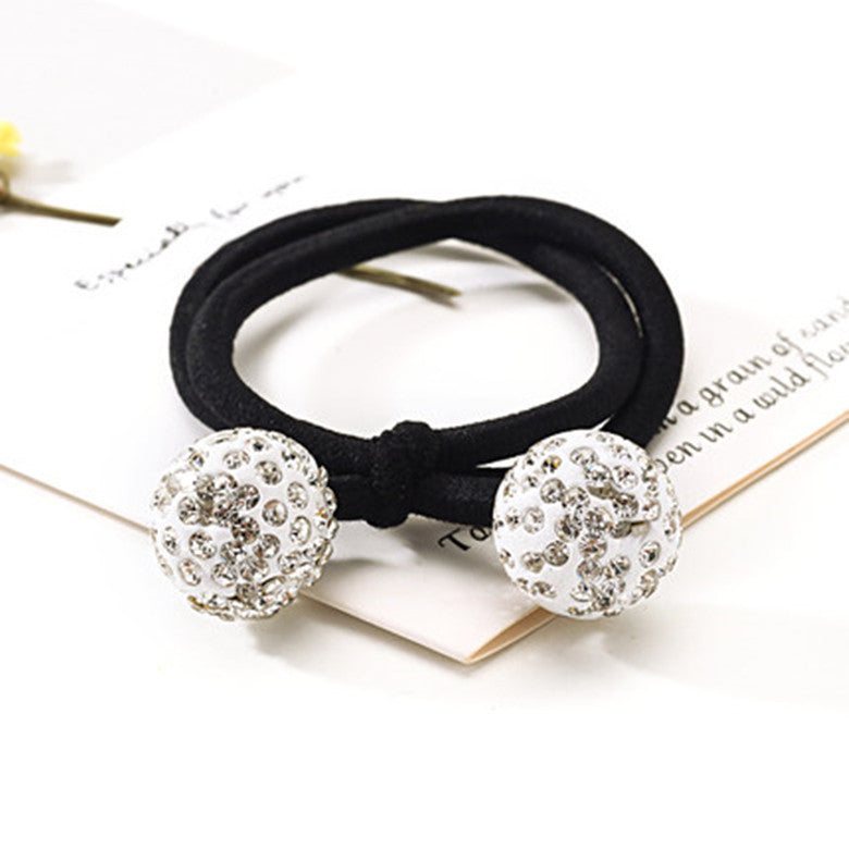 Rhinestone Ball Hair Ring Hair Accessories  Sweet Hair Elastic Band