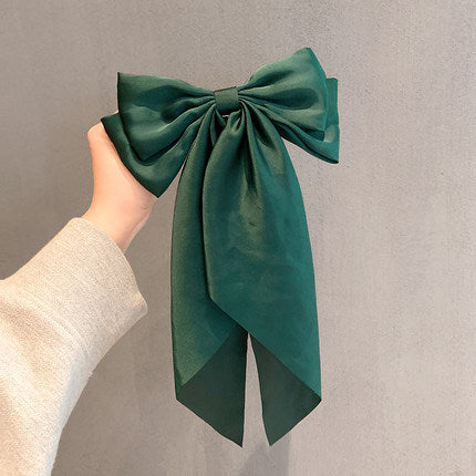 French Chiffon Bow Ribbon Hair Clip