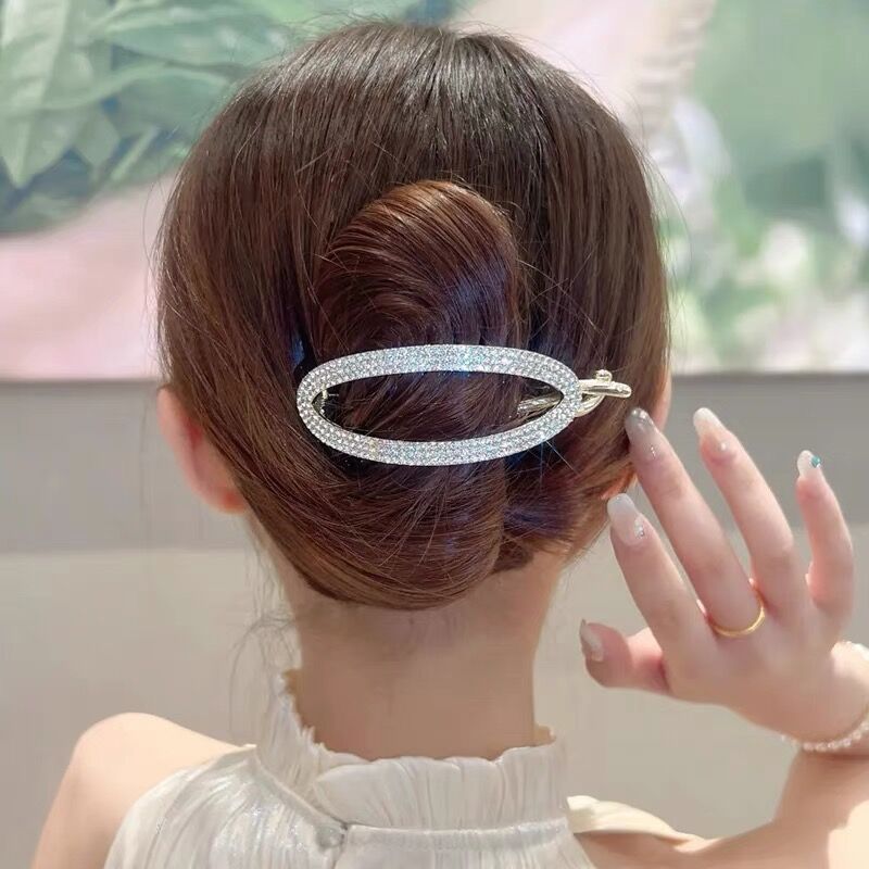 Best Sparkling Delicate Round Curved Hair Buckle Clip