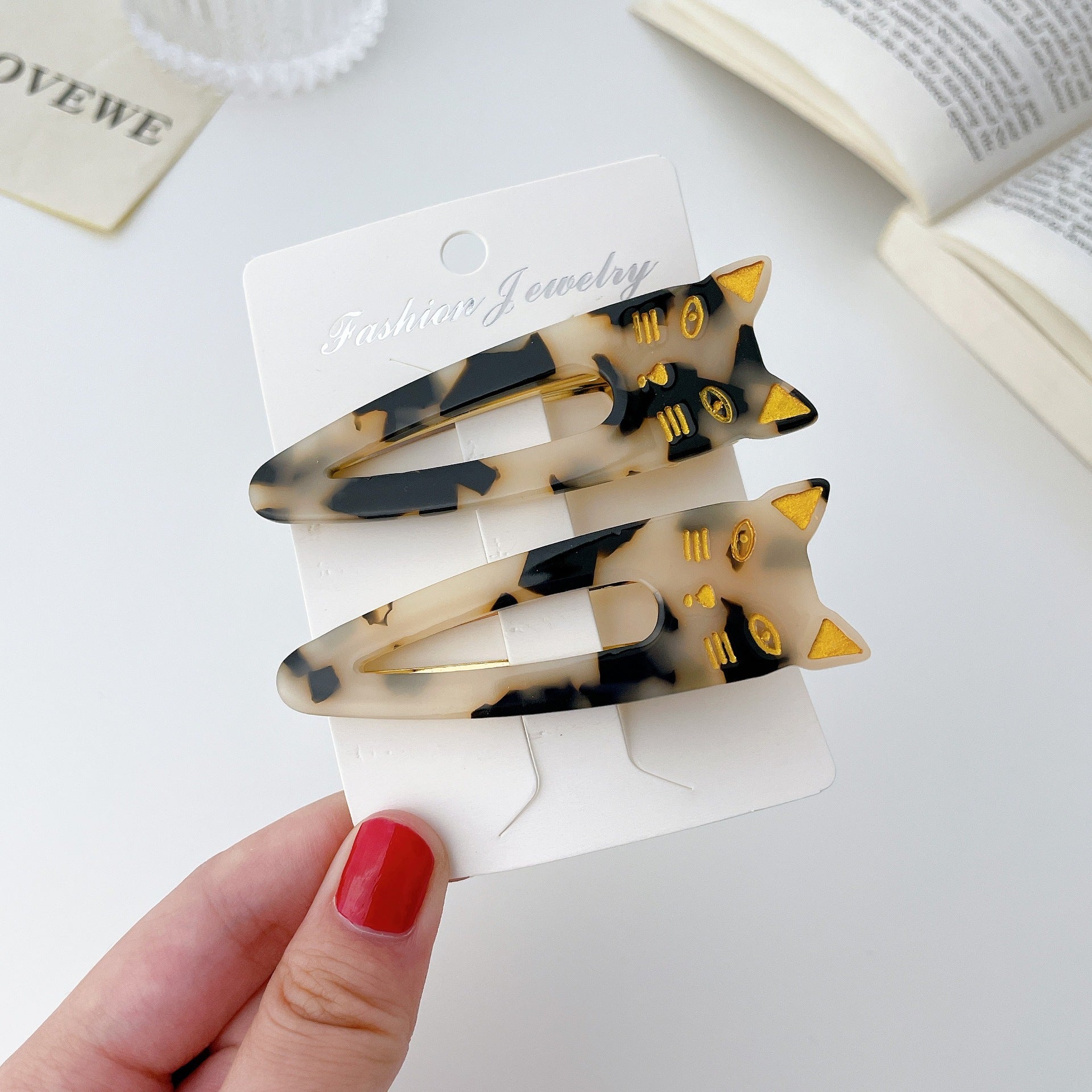 Women's Acetate Plate Bangs Hair Clip