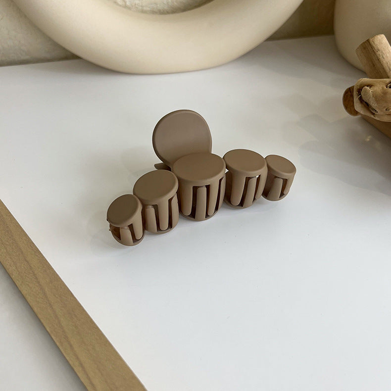 Brown-colored Back Of The Head Large Plate Hair Clip
