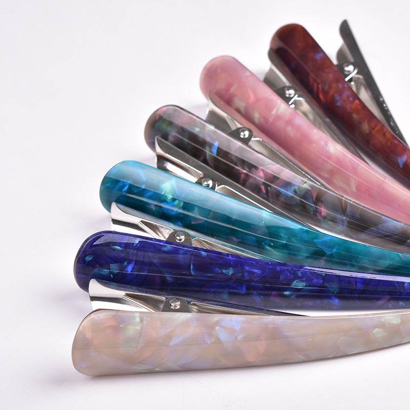 Acrylic hair accessories with long horn clip
