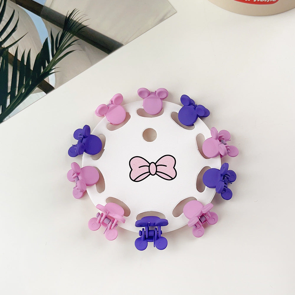 New Children's Barrettes 10 PCs Colorful Cartoon Baby Small Jaw Clip Bangs Broken Hair Princess Hairstyle Mini Hairpin