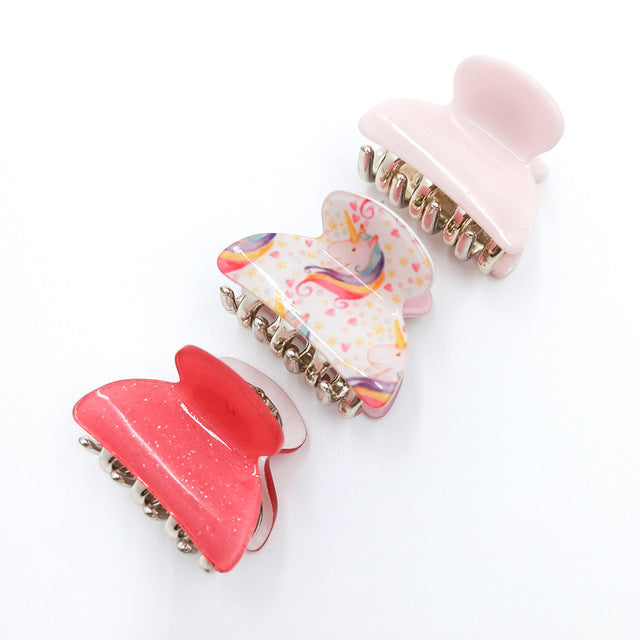 Women's Fashion Personalized Acrylic Printing Barrettes