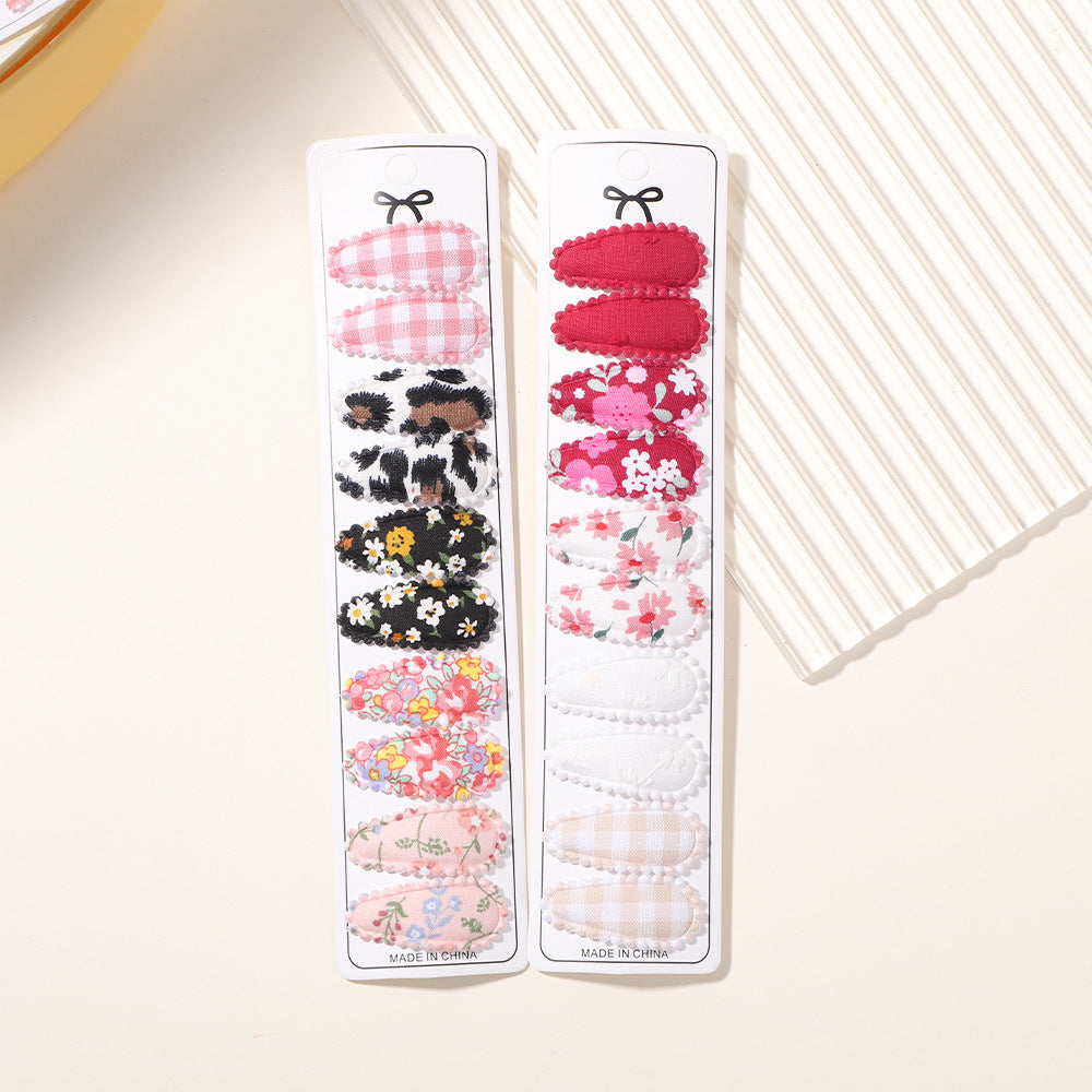 Children's Small Size BB Clip Fabric Embroidery Hair Clip