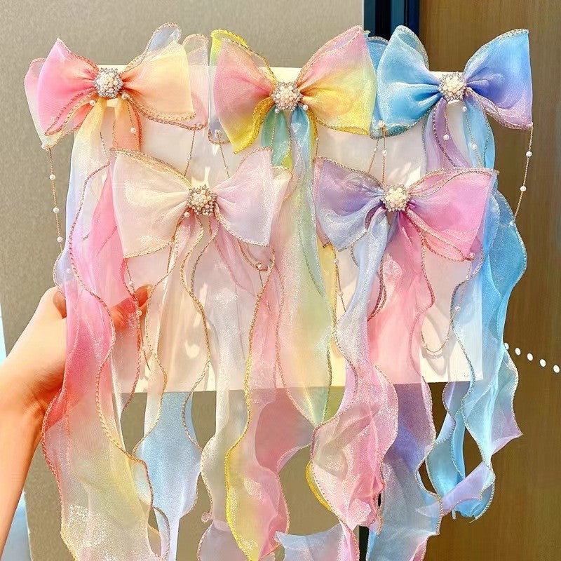 Female Sweet Desire Mesh Bow Hair Clip