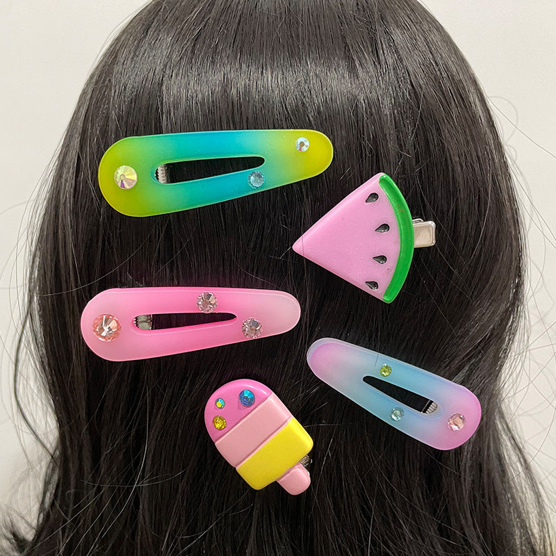 Color Gradient Resin Barrettes Female