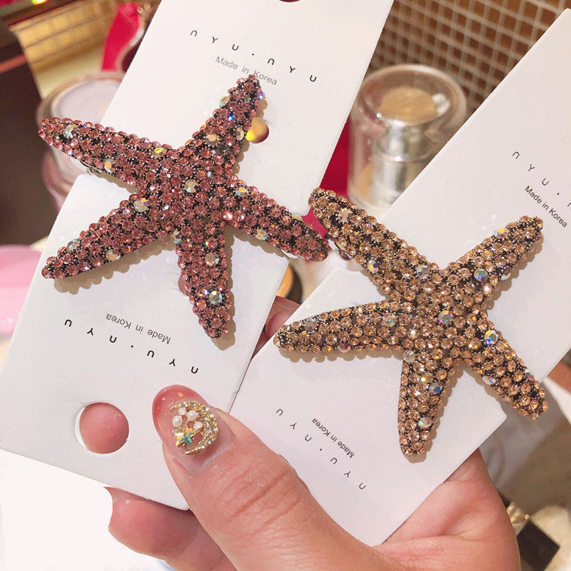 Starfish Hair Clip with Diamonds