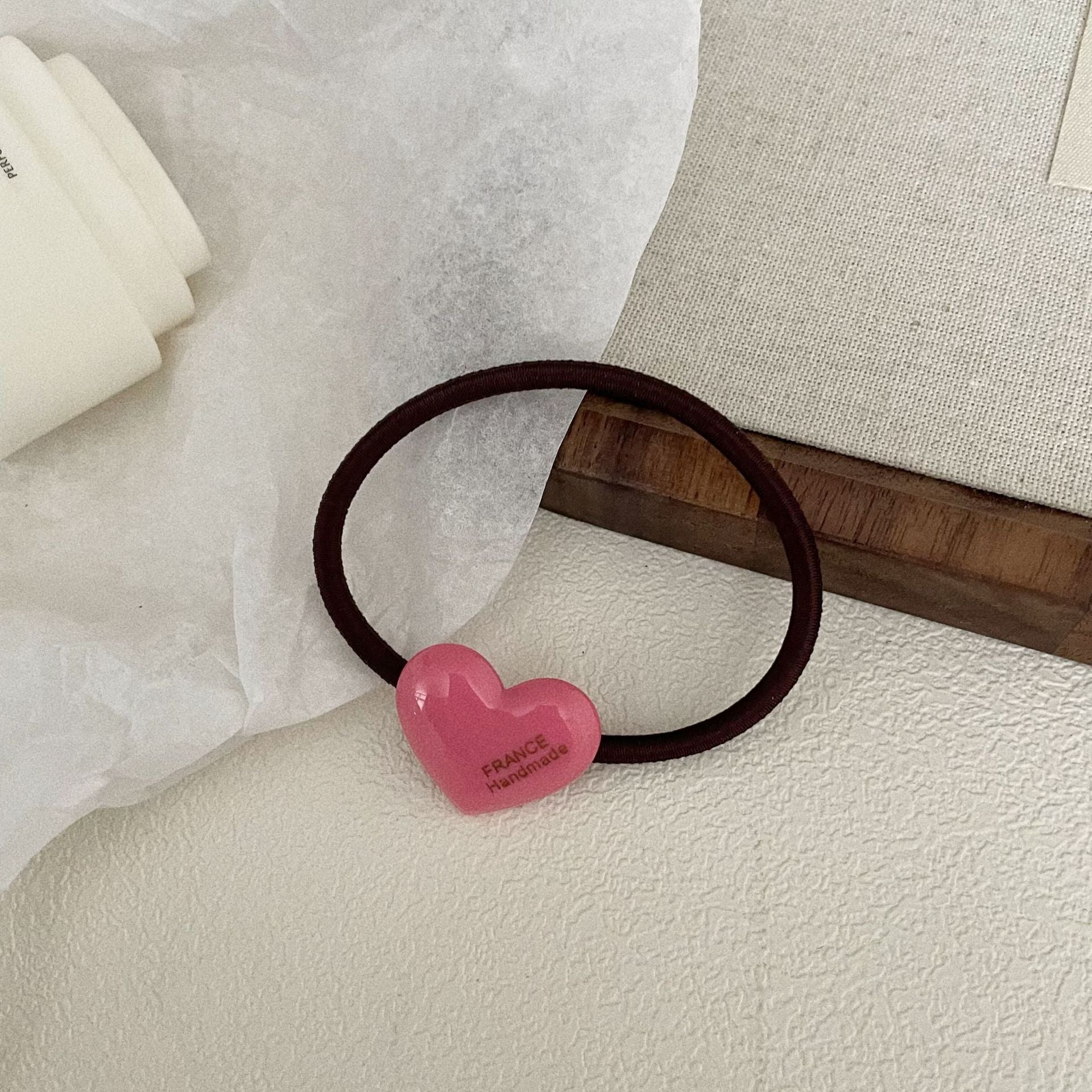Simple Love Acetate Candy Hair Ring High Elasticity