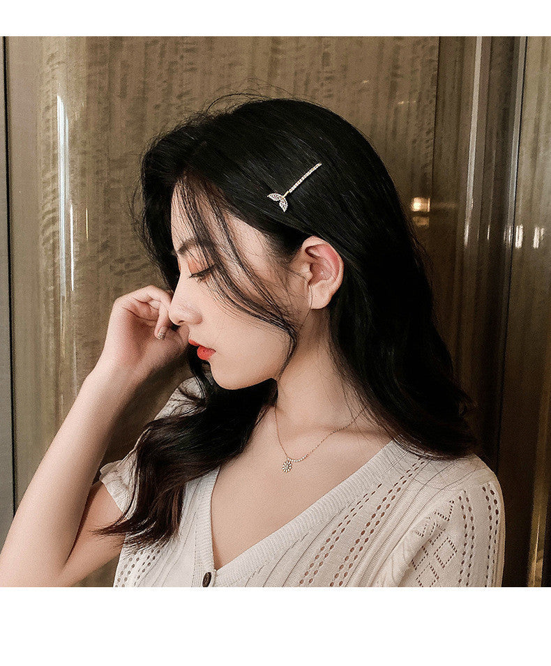 Best Nice Ladies hairpin mermaid diamond hair clip word clip