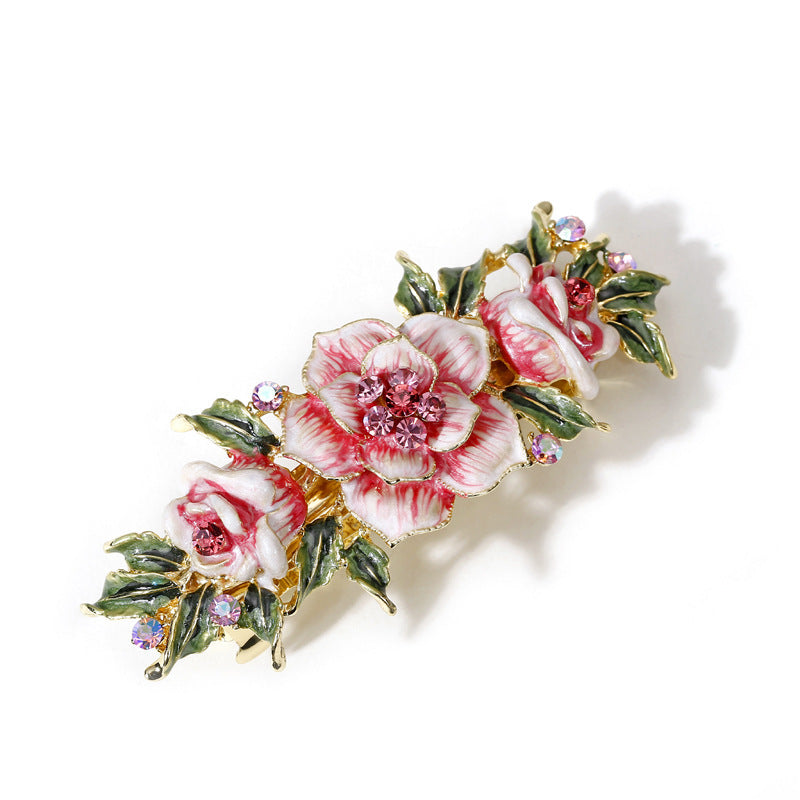 Retro style crystal rhinestone hair clip