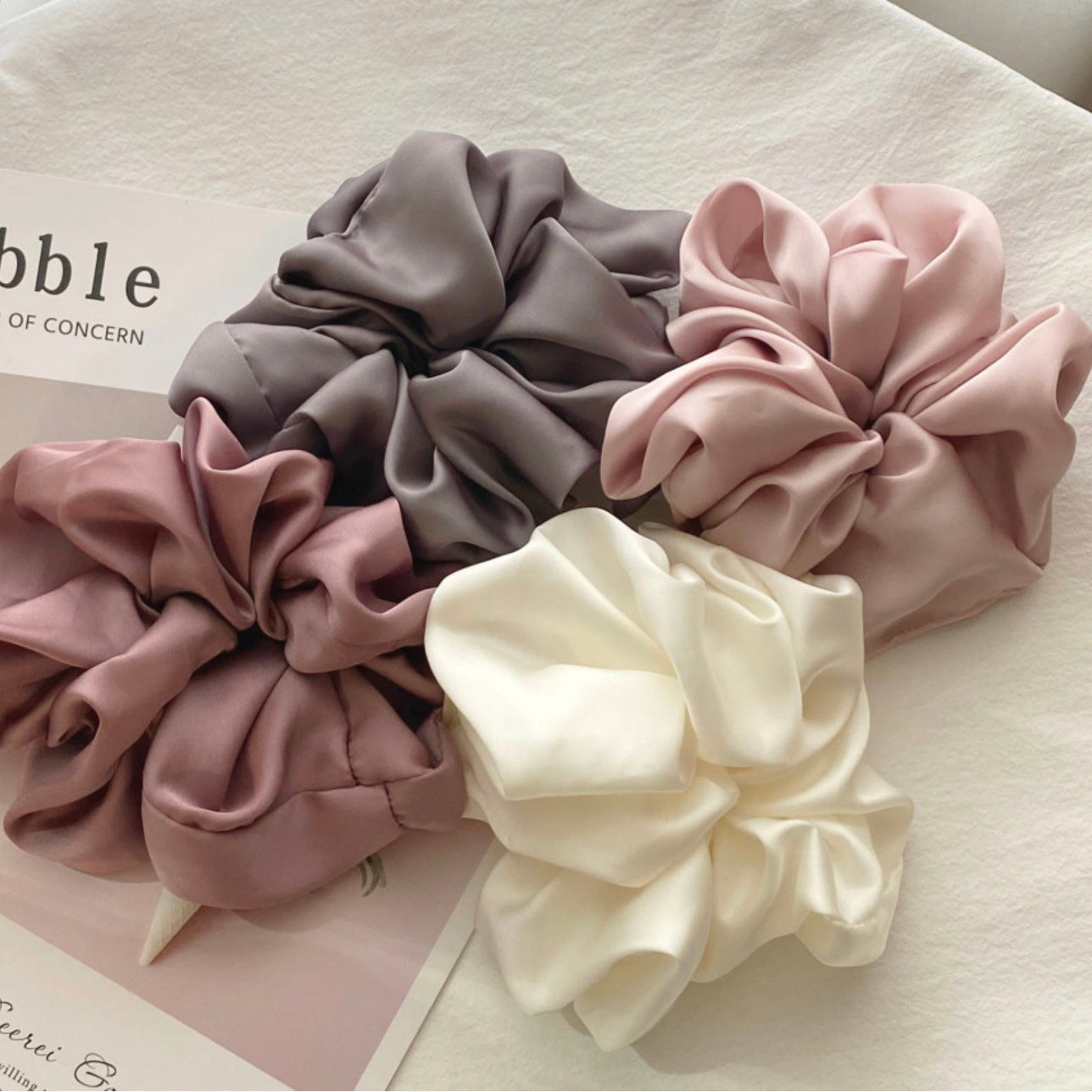 Best Simple Female Fashion Personality Satin Hair Ring