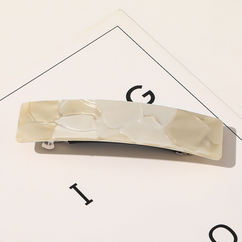 Retro Square Shape Grabbing  Acetate Sheet Spring Chuck Hair Clip