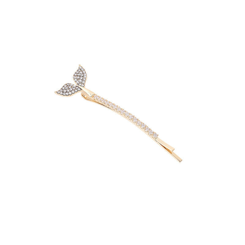 Best Nice Ladies hairpin mermaid diamond hair clip word clip