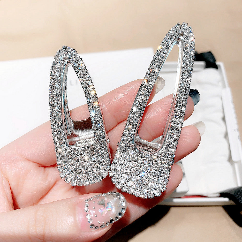 Shiny Crystal Hair Clip For Women Girls