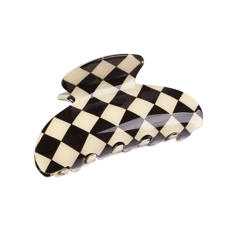 Women's Simple Acetate Checkerboard Hair Clip