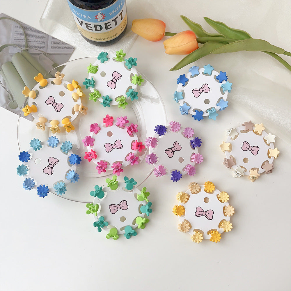 New Children's Barrettes 10 PCs Colorful Cartoon Baby Small Jaw Clip Bangs Broken Hair Princess Hairstyle Mini Hairpin