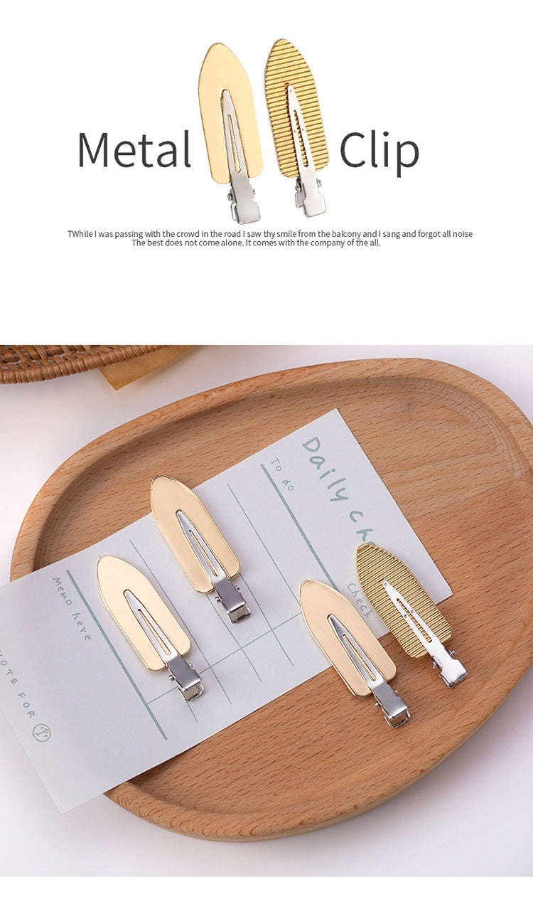 Popular Best Small Leaf Duckbill Clip DIY Seamless Hair Clip Handmade Material