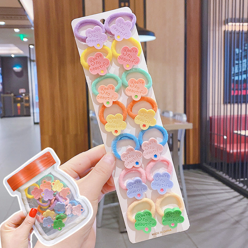 Hair Rope Girl Children Cartoon Little Cute Hair Ring Color Does Not Hurt Hair Cute Hair Rope