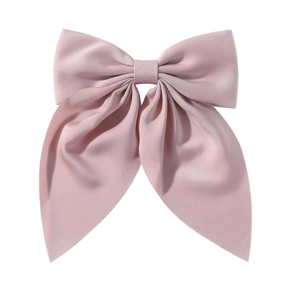 Women's Fashion Solid Color Large Bow Barrettes