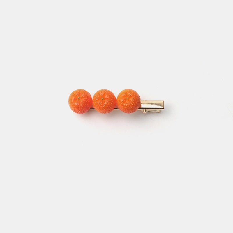 Summer Colorful Fruit Barrettes Sweet Japanese Childlike Orange Side Clip