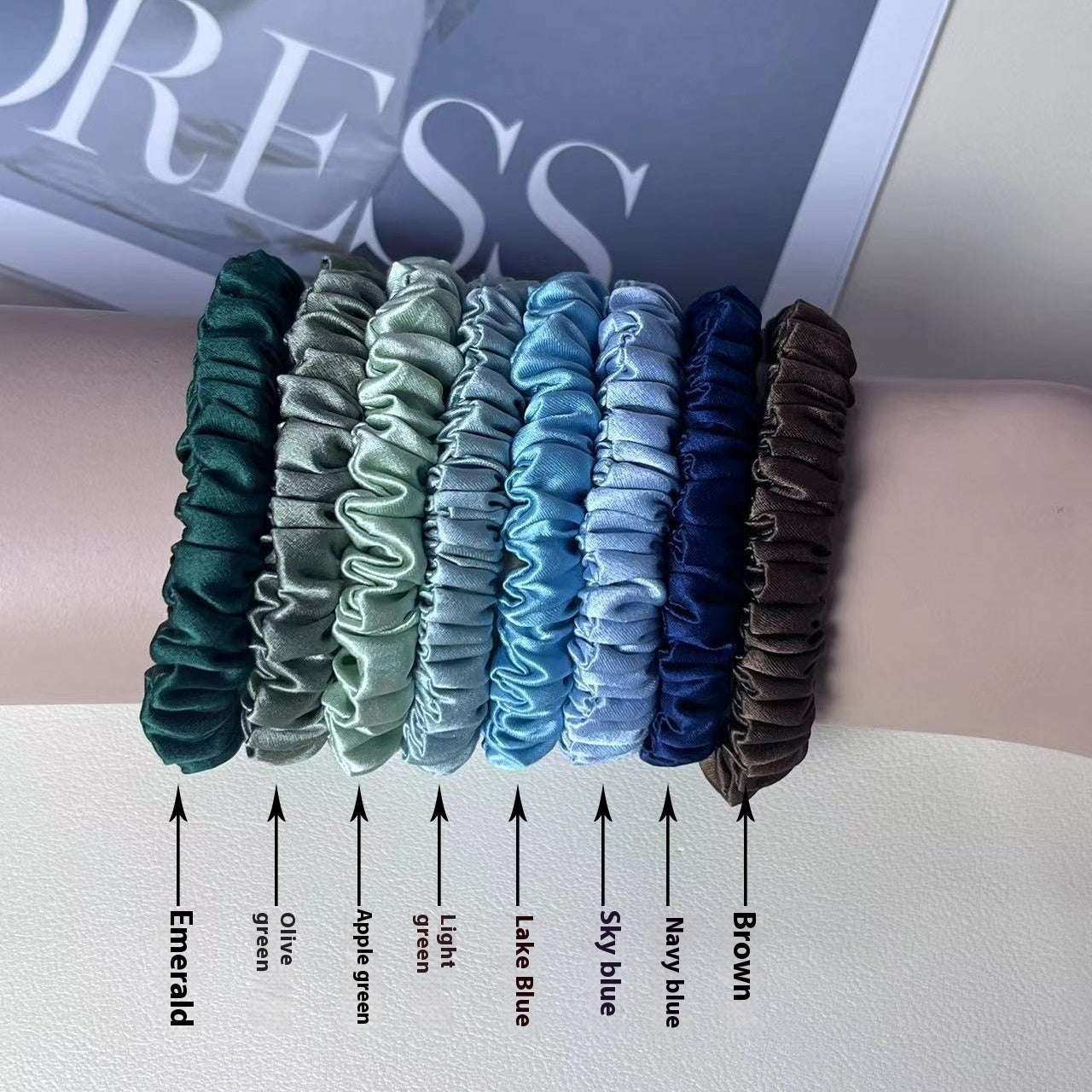 Silk Little Hair Ring Silk Satin Large Intestine Ring Does Not Hurt Traceless Hair Rope