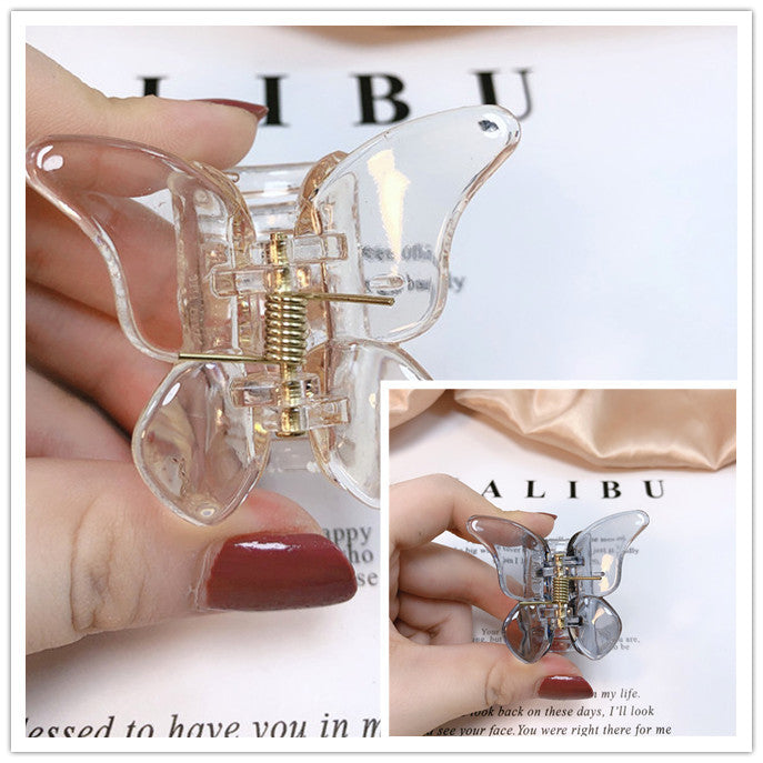 Transparent Butterfly Catch Clip Hair Catch Bangs Clip Hairpin Little Fairy Forest Hair