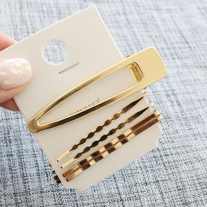 Alloy Pearl Liu Seaside Clip A Word Clip Hairpin Hair Accessories