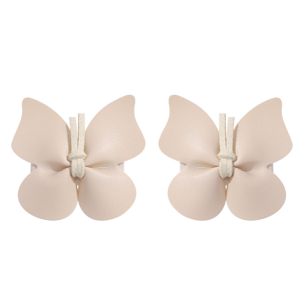 New PU Leather Butterfly Full Bag Clip Children's Barrettes