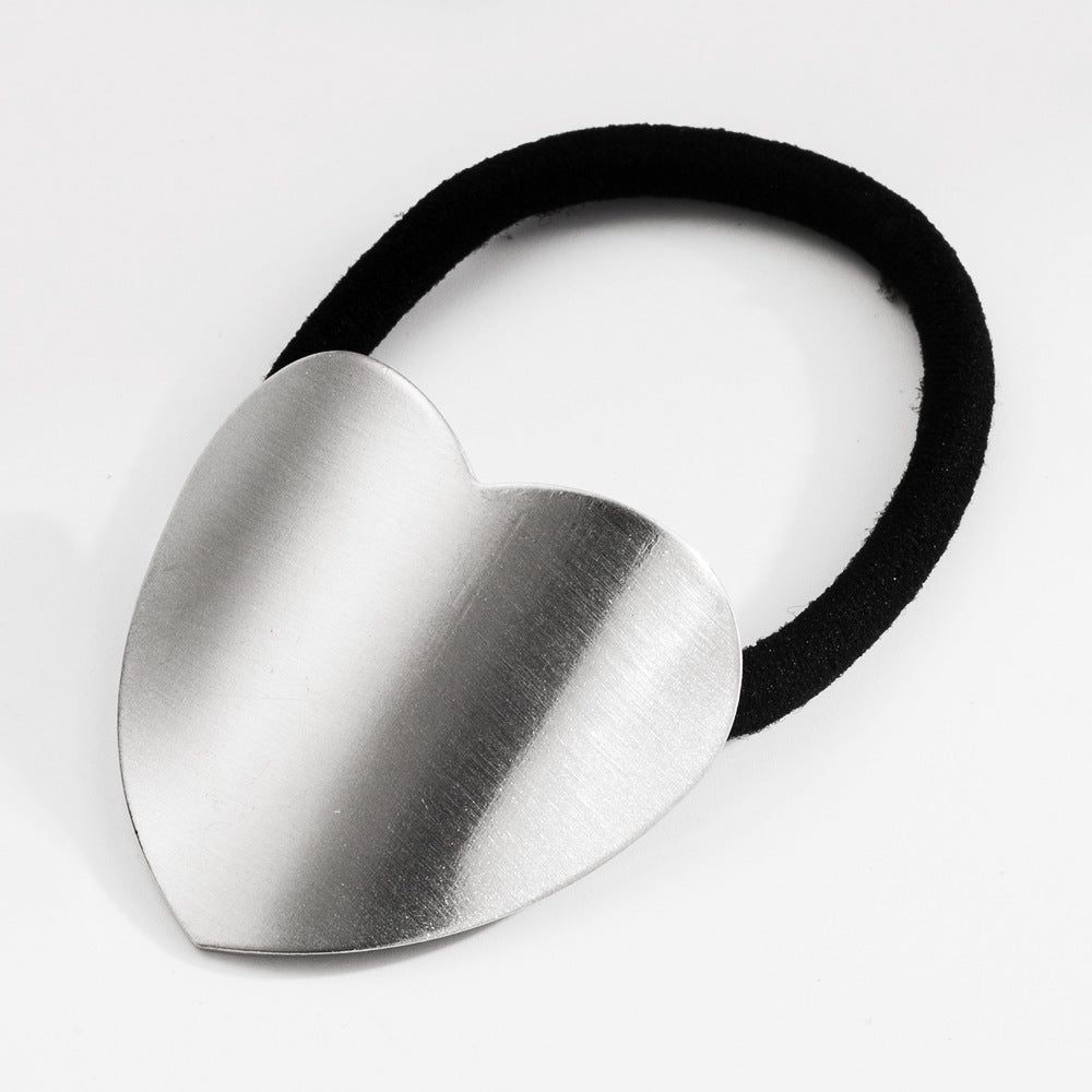 European And American Metal Glossy Surface Elastic Hair Ring