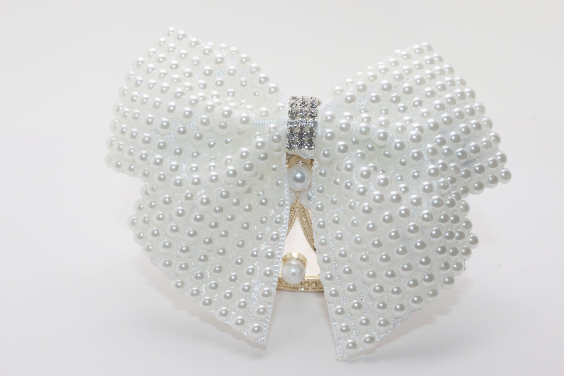 Bow Tiara Pearl Hair Clip