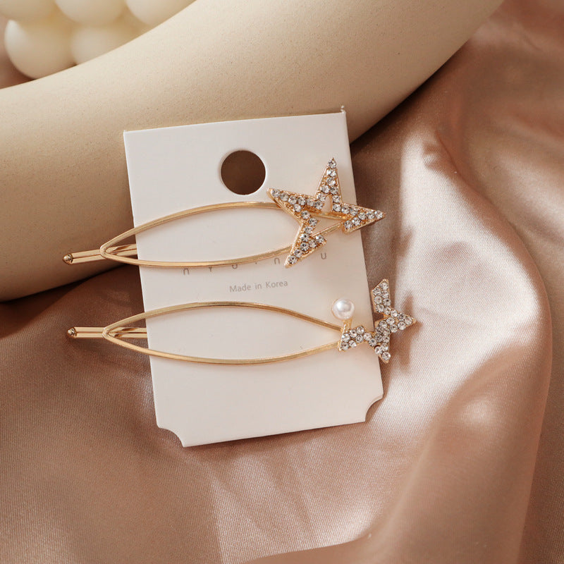Pearl flower hair clip rhinestone hair clip