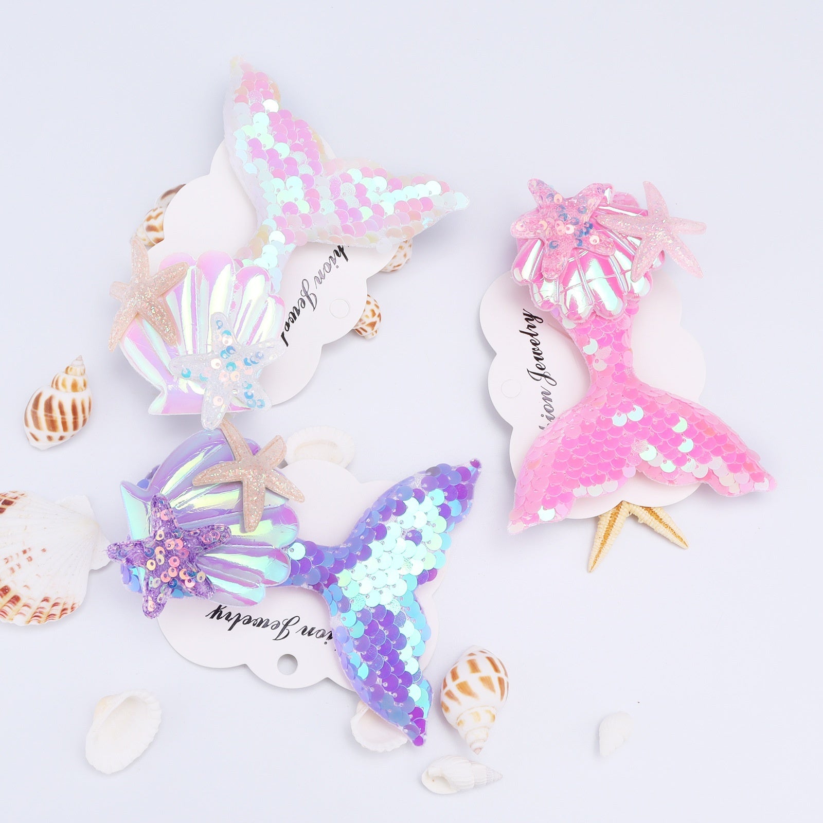 Cartoon Mermaid Tail Barrettes Little Girl Hair Clip Side