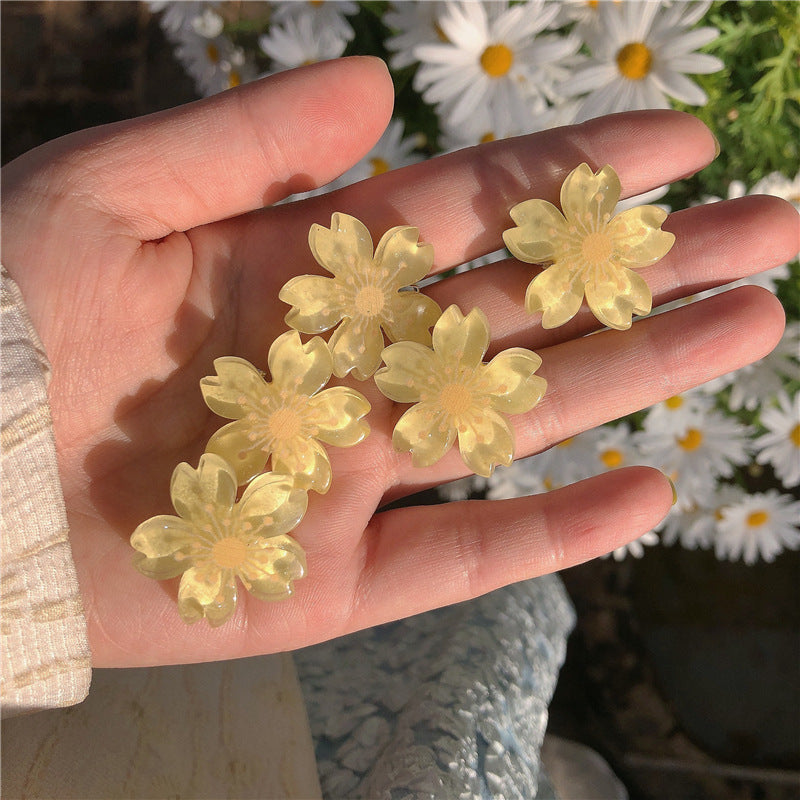 Flower Edge Clip Cute Sweet Cherry Blossom Side Hair Accessories