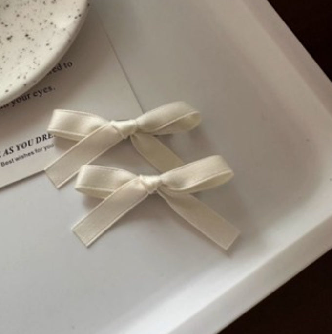 Sweet Girl Bow Ribbon Barrettes