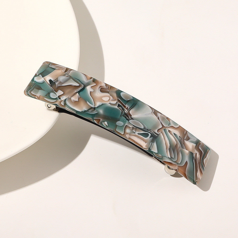 Retro Square Shape Grabbing  Acetate Sheet Spring Chuck Hair Clip
