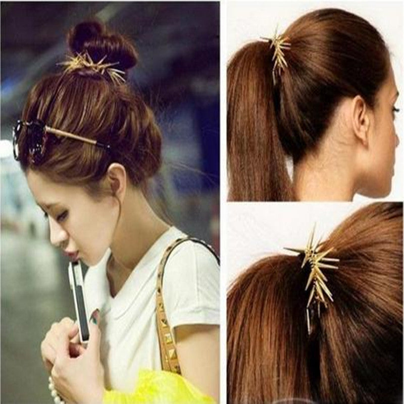 Piercing rivet hair ring