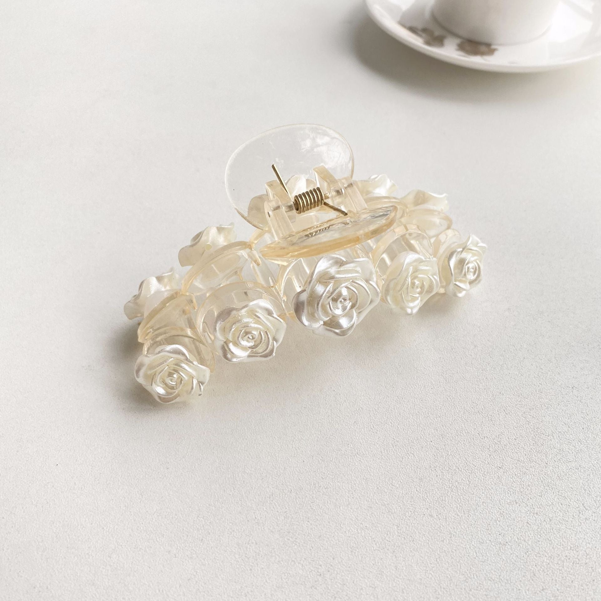 Summer Camellia Barrettes Flower Back Head Head Clip