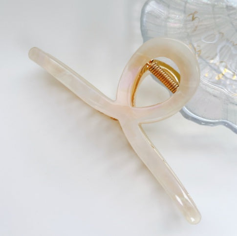 Large Acetate Grab Back Of Head Metal Hair Clip
