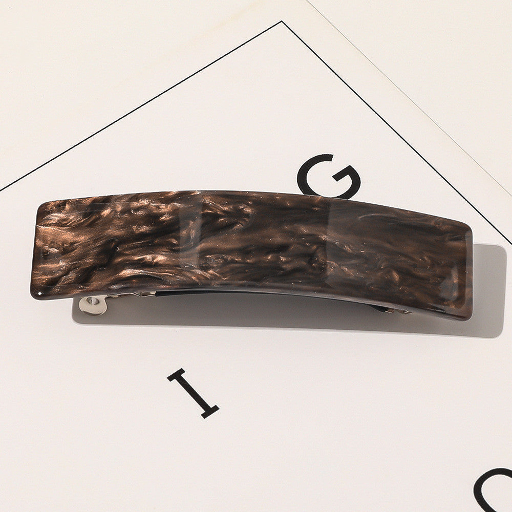 Retro Square Shape Grabbing  Acetate Sheet Spring Chuck Hair Clip