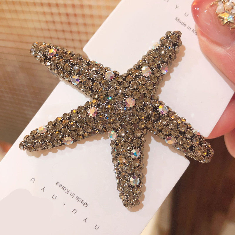 Starfish Hair Clip with Diamonds