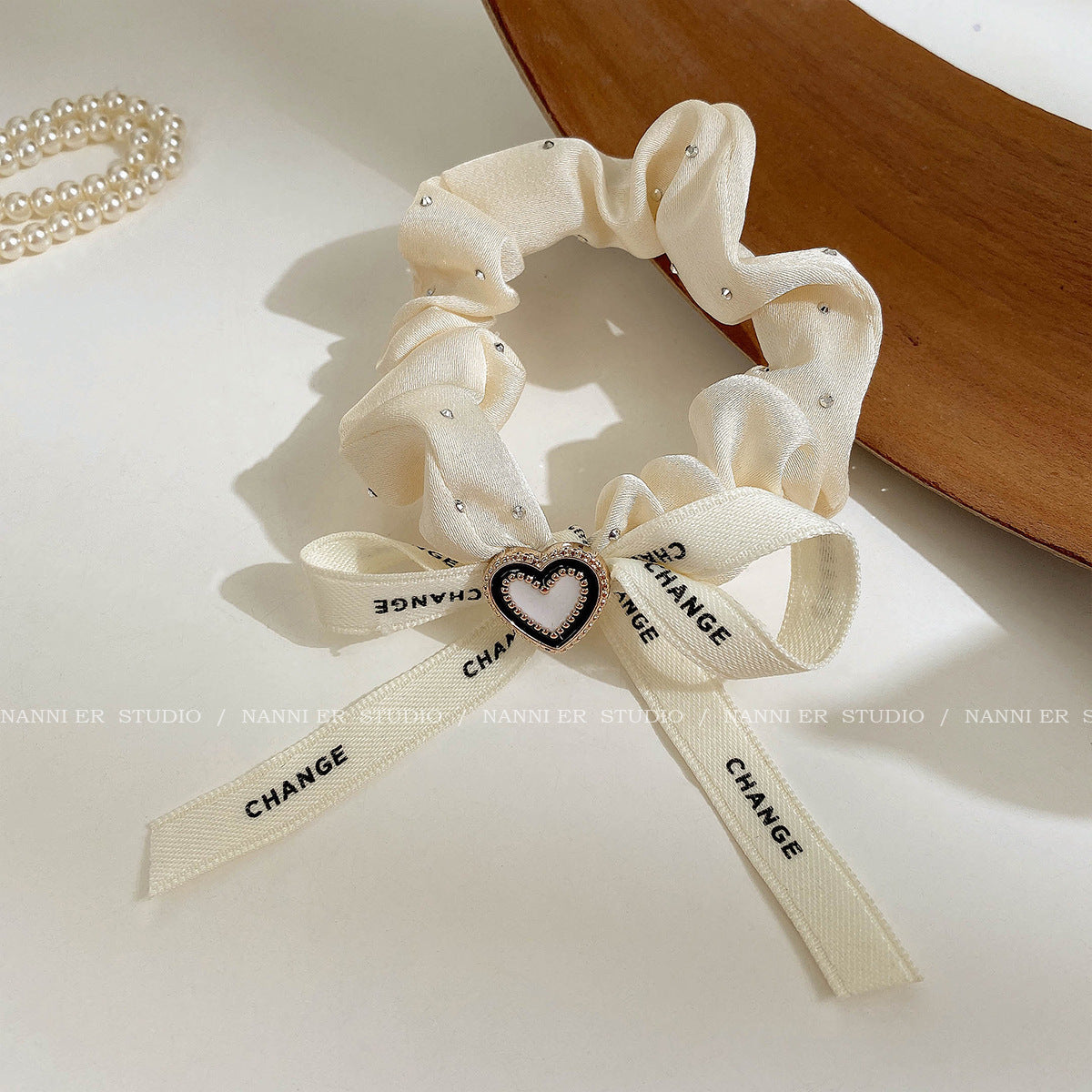 Camellia Large Intestine Hair Ring Retro Ponytail Hair String