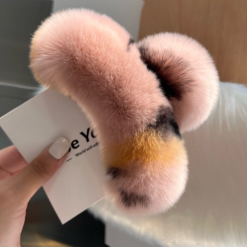 Best Korea Real Otter Hair Hair Clip Female