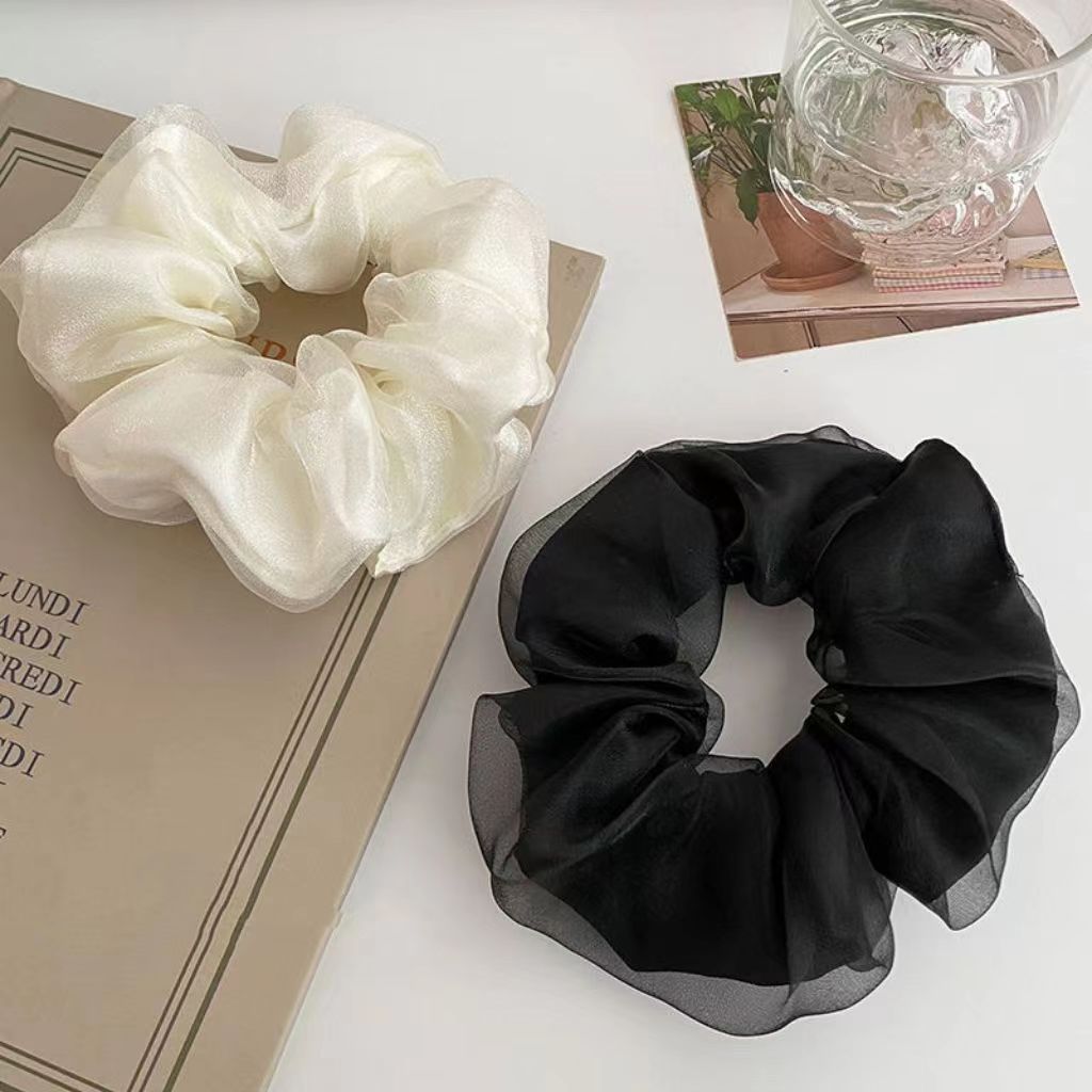 Women's Solid Color Organza Double-layer Hair Ring