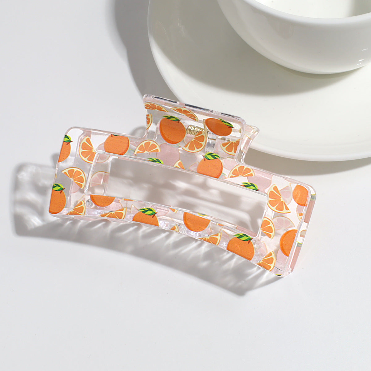 Transparent Fruit Grip Simple Commute All-match Updo Hairclip