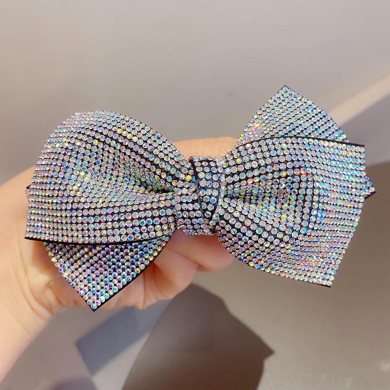 Women's Fashion Rhinestone Double Bow Hair Clip